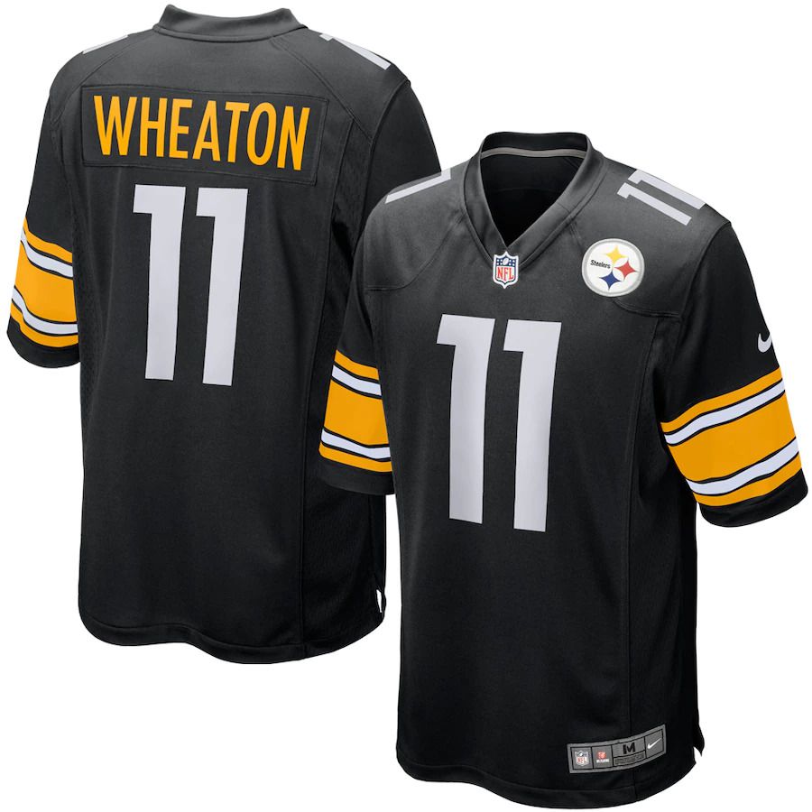 Men Pittsburgh Steelers #11 Markus Wheaton Nike Black Game NFL Jersey
